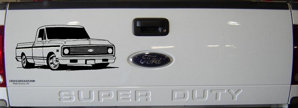 Classic Chevrolet C10 Truck Garage Decals Car or Truck Window Decal Sticker