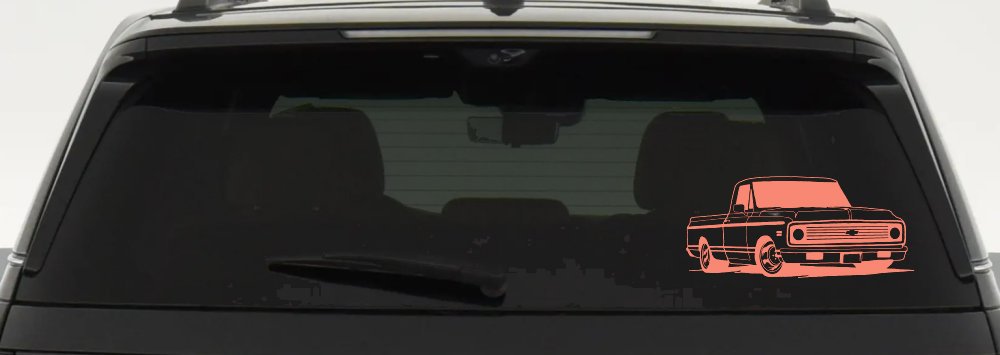 Classic Chevrolet C10 Truck Garage Decals Car or Truck Window Decal Sticker