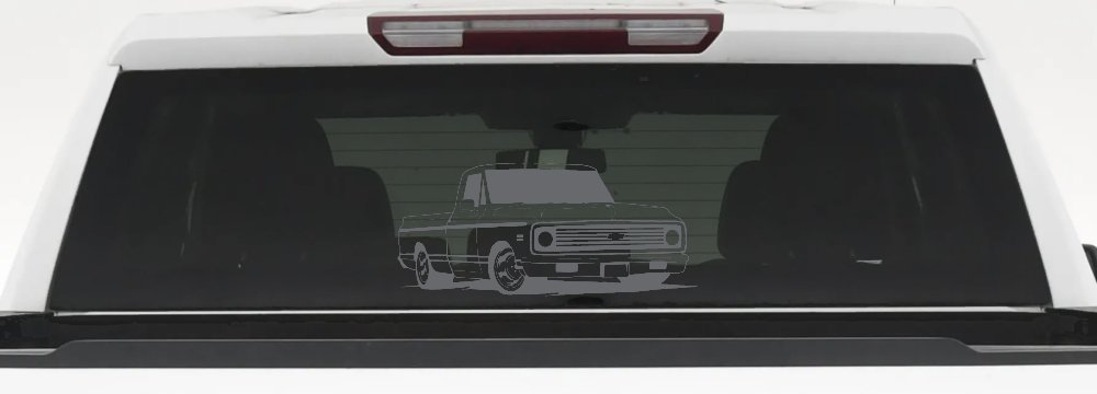 Classic Chevrolet C10 Truck Garage Decals Car or Truck Window Decal Sticker
