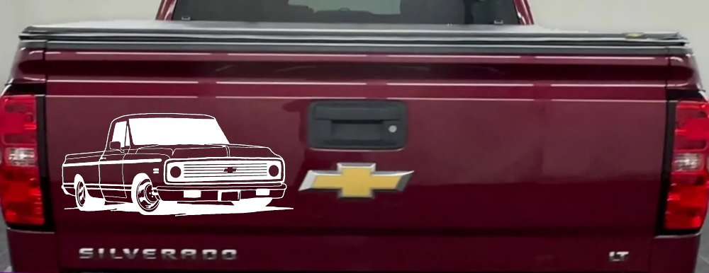 Classic Chevrolet C10 Truck Garage Decals Car or Truck Window Decal Sticker