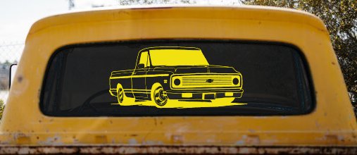 Classic Chevrolet C10 Truck Garage Decals Car or Truck Window Decal Sticker