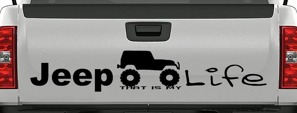 Jeep Thats My Life Off Road Car or Truck Window Vinyl Decal Sticker (Black)