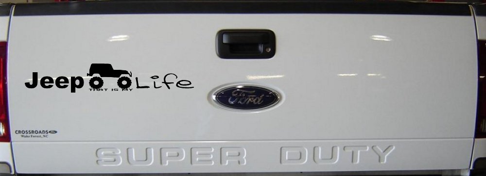 Jeep Thats My Life Off Road Car or Truck Window Decal Sticker (Black)
