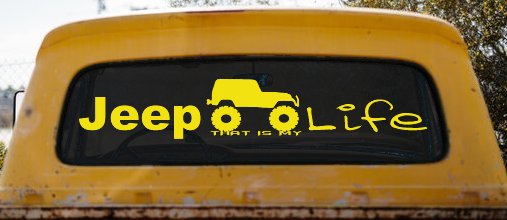 Jeep Thats My Life Off Road Car or Truck Window Decal Sticker