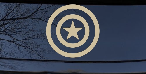 Captain America Shield Sci Fi Car or Truck Window Decal Sticker