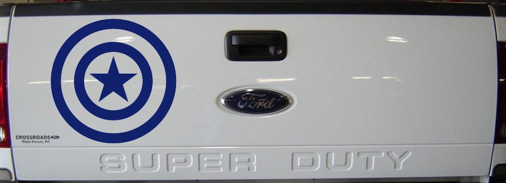 Captain America Shield Sci Fi Car or Truck Window Decal Sticker (Navy)