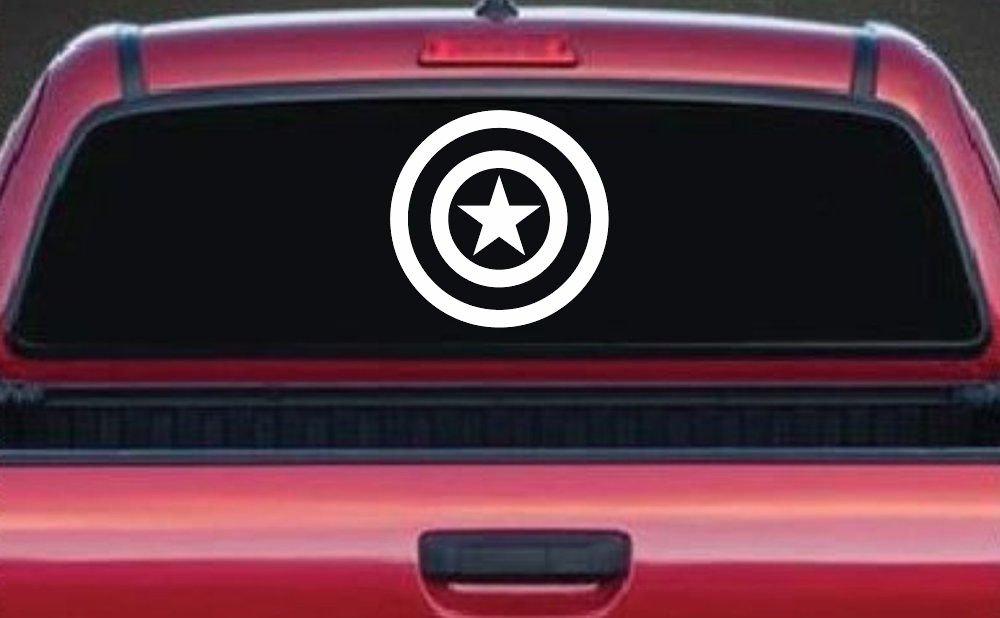 Captain America Shield Sci Fi Car or Truck Window Decal Sticker