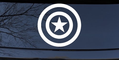 Captain America Shield Sci Fi Car or Truck Window Decal Sticker