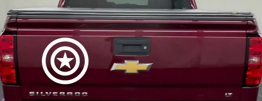 Captain America Shield Sci Fi Car or Truck Window Decal Sticker (White)