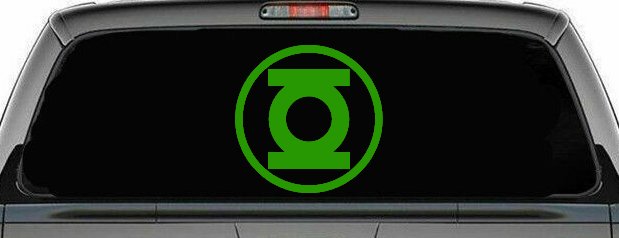 Green Lantern Sci Fi Car or Truck Window Decal Sticker (Lime)