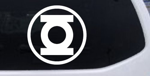 Green Lantern Sci Fi Car or Truck Window Decal Sticker (White)