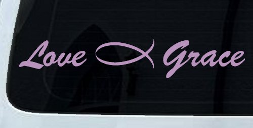 Love Christian Fish Grace Car or Truck Window Decal Sticker