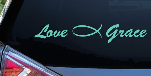 Love Christian Fish Grace Car or Truck Window Decal Sticker
