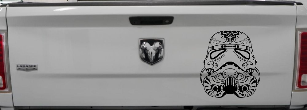 Storm Trooper Sugar Skull Sci Fi Car or Truck Window Decal Sticker