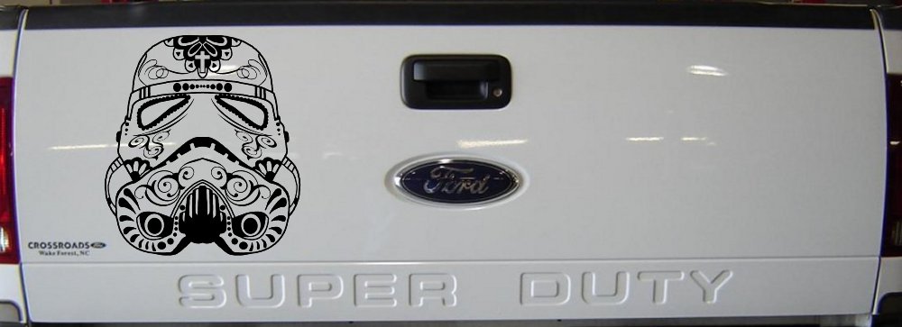 Storm Trooper Sugar Skull Sci Fi Car or Truck Window Decal Sticker