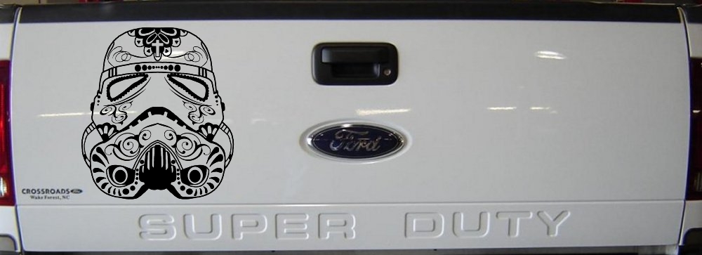 Storm Trooper Sugar Skull Sci Fi Car or Truck Window Decal Sticker
