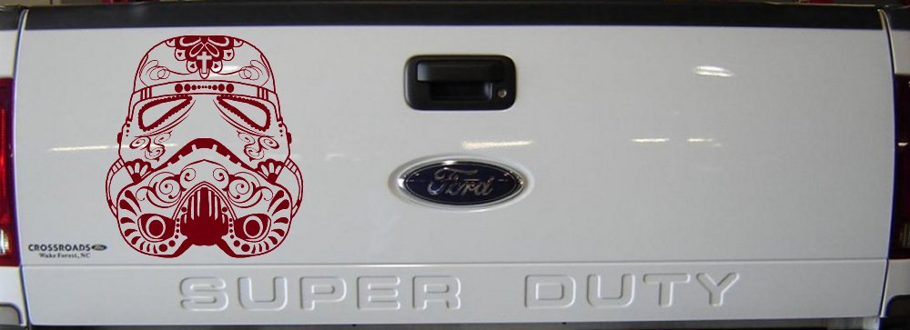 Storm Trooper Sugar Skull Sci Fi Car or Truck Window Decal Sticker