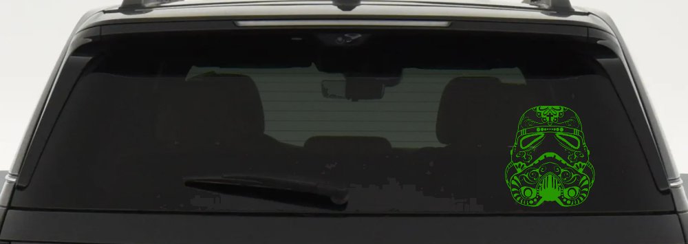 Storm Trooper Sugar Skull Sci Fi Car or Truck Window Decal Sticker