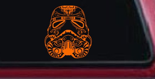 Storm Trooper Sugar Skull Sci Fi Car or Truck Window Decal Sticker