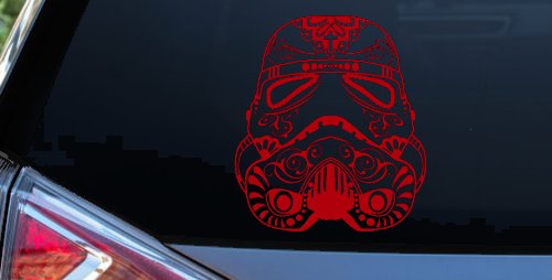 Storm Trooper Sugar Skull Sci Fi Car or Truck Window Decal Sticker