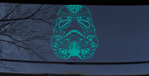 Storm Trooper Sugar Skull Sci Fi Car or Truck Window Decal Sticker
