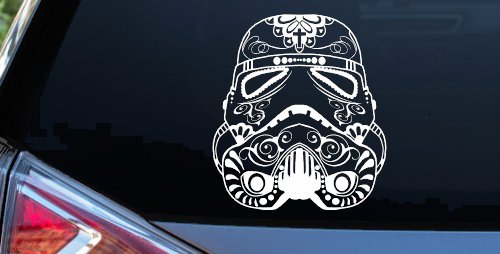 Storm Trooper Sugar Skull Sci Fi Car or Truck Window Decal Sticker