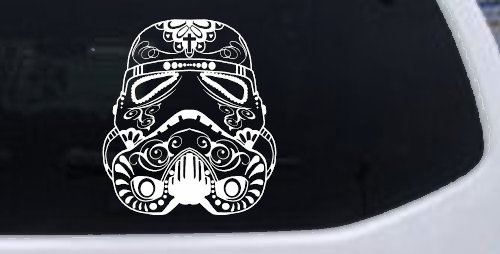 Storm Trooper Sugar Skull Sci Fi Car or Truck Window Decal Sticker