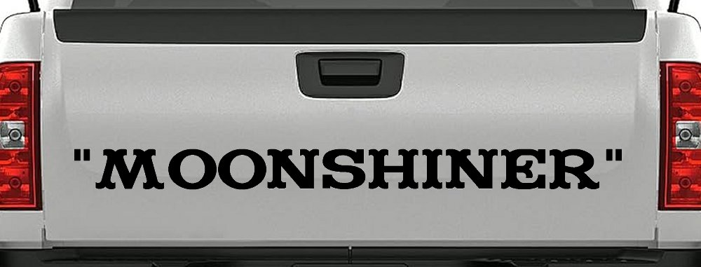 Moonshiner Country Car or Truck Window Vinyl Decal Sticker (Black)