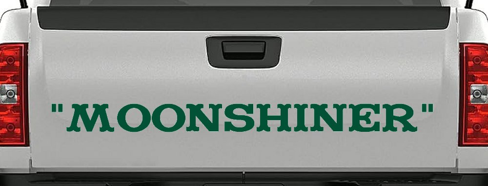 Moonshiner Country Car or Truck Window Decal Sticker (Dark Green)