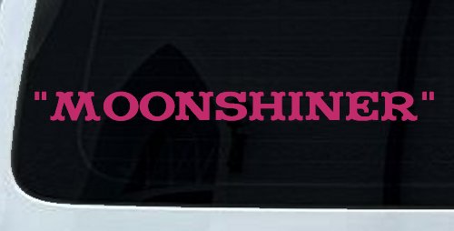 Moonshiner Country Car or Truck Window Decal Sticker (Hot Pink)