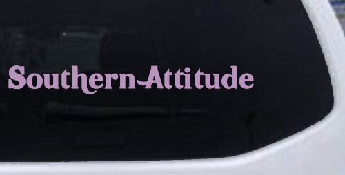 Southern Attitude Country Car or Truck Window Vinyl Decal Sticker (Lilac)