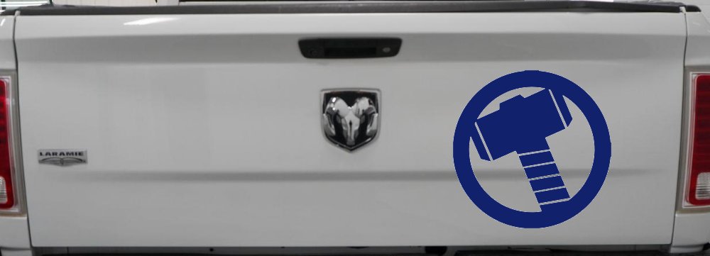 Thor Hammer Sci Fi Car or Truck Window Decal Sticker
