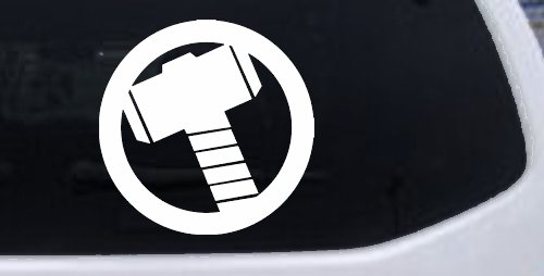 Thor Hammer Sci Fi Car or Truck Window Decal Sticker