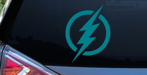 The Flash Sci Fi Car or Truck Window Vinyl Decal Sticker (Turquoise Blue)