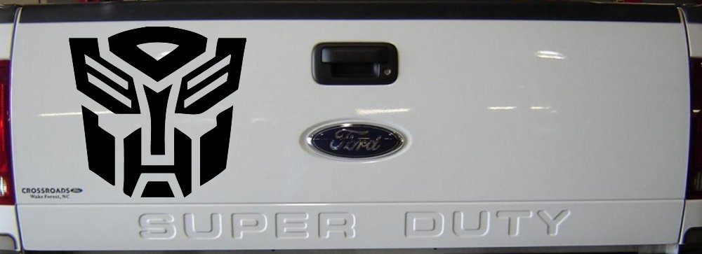 Transformers Autobot Sci Fi Car or Truck Window Decal Sticker (Black)