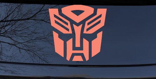 Transformers Autobot Sci Fi Car or Truck Window Decal Sticker (Coral)