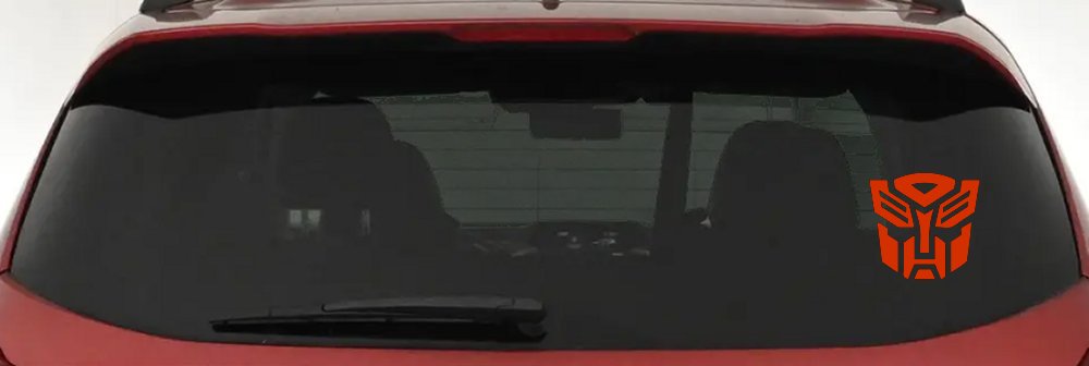 Transformers Autobot Sci Fi Car or Truck Window Decal Sticker (Orange Red)