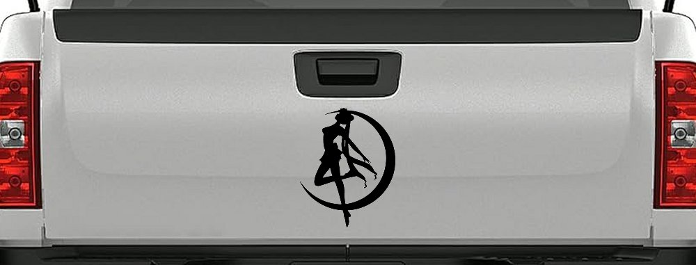 Sailor Moon Sci Fi Car or Truck Window Decal Sticker (Black)