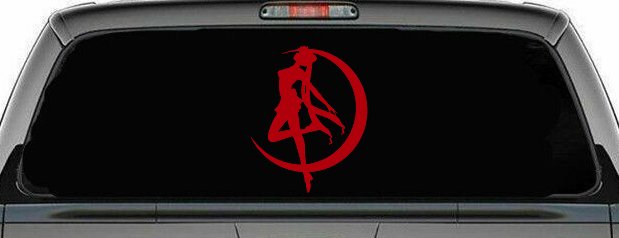Sailor Moon Sci Fi Car or Truck Window Vinyl Decal Sticker (Red)