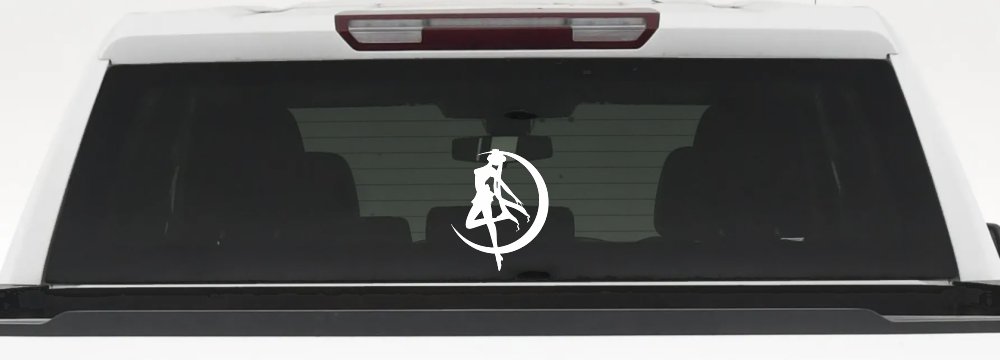 Sailor Moon Sci Fi Car or Truck Window Decal Sticker (White)