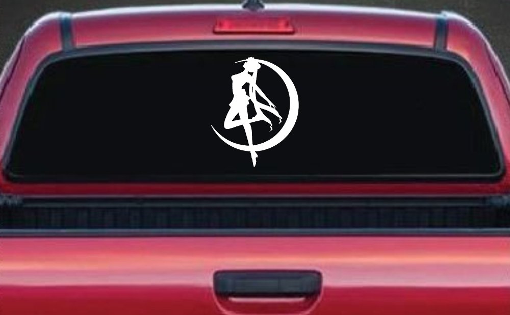 Sailor Moon Sci Fi Car or Truck Window Decal Sticker (White)