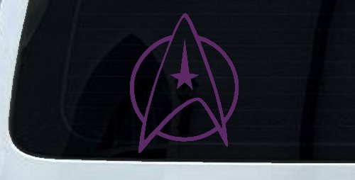 Starfleet Symbol Logo Sci Fi Car or Truck Window Decal Sticker (Violet)