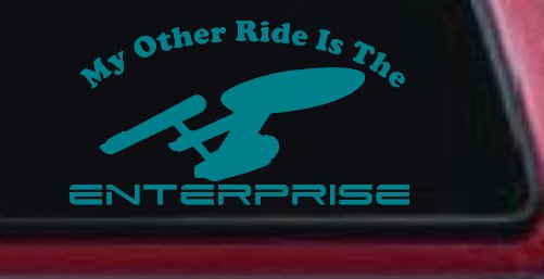 My Other Ride Is The Enterprise Car or Truck Window Decal Sticker