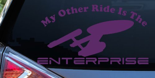 My Other Ride Is The Enterprise Car or Truck Window Decal Sticker