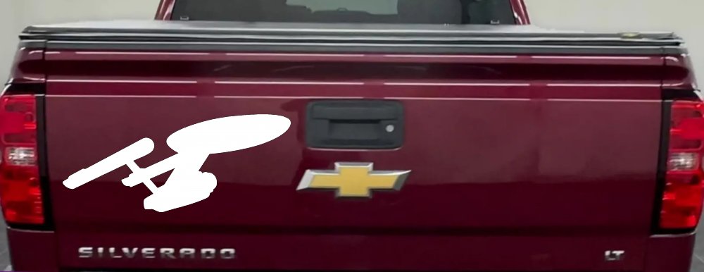 Enterprise Sci Fi Car or Truck Window Vinyl Decal Sticker (White)