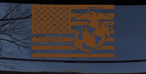 US American Flag USMC Marines Military Car or Truck Window Decal Sticker