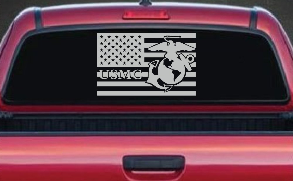US American Flag USMC Marines Military Car or Truck Window Decal Sticker