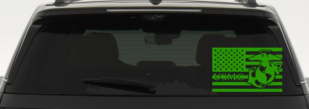 US American Flag USMC Marines Military Car or Truck Window Decal Sticker