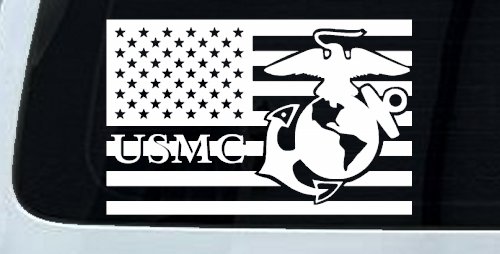 US American Flag USMC Marines Military Car or Truck Window Decal Sticker