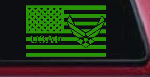 US American Flag Air Force USAF Military Car or Truck Window Decal Sticker